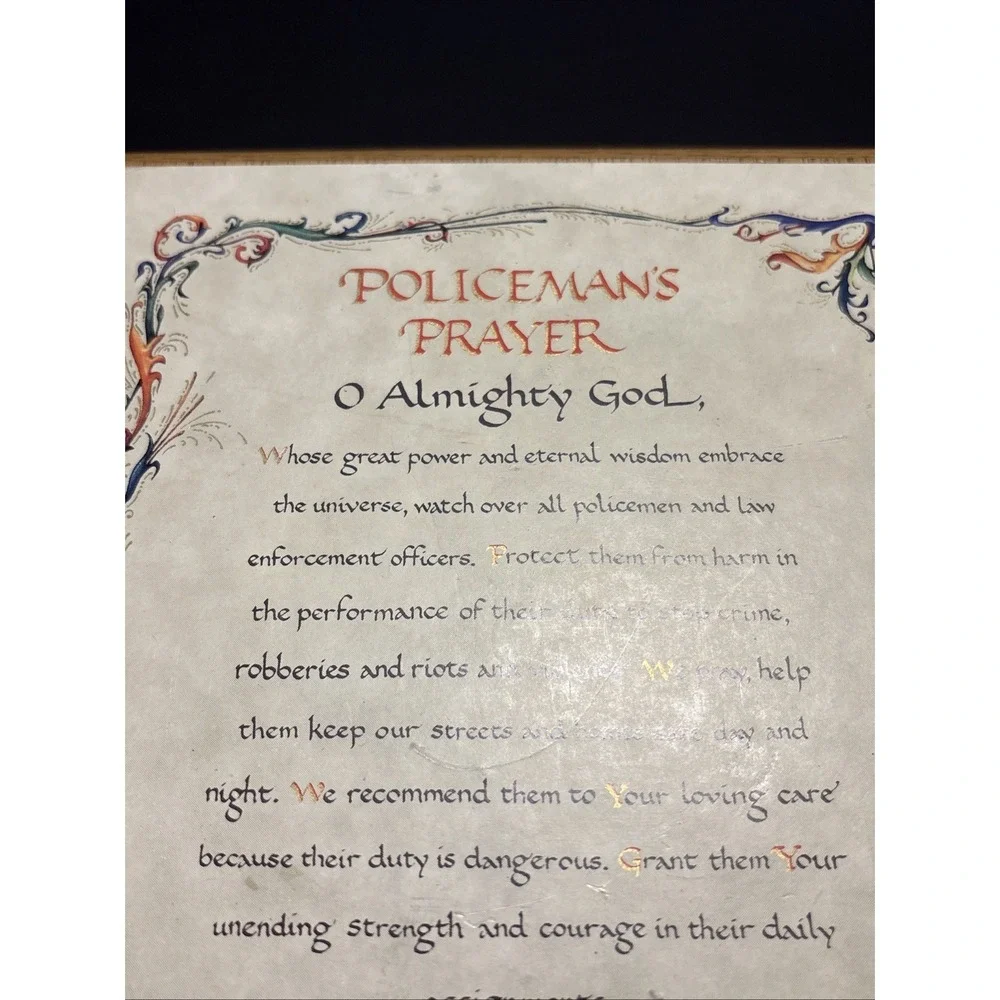 Religious Prayer For First Responders Framed Wall Plaque 9